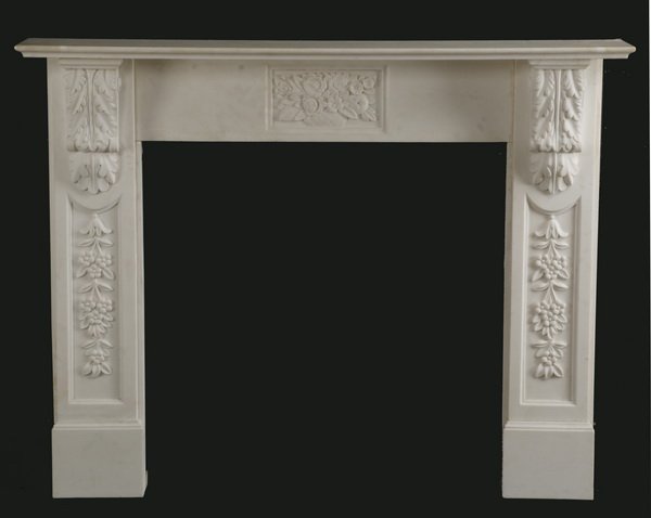 Hand carved marble mantel (1 of 1)
