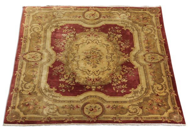 Aubusson style hand knotted wool rug, 8 x 10 (1 of 5)