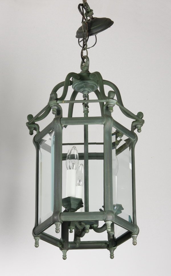 Early 20th c. Continental bronze lantern (1 of 1)