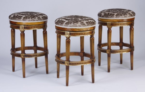 (3) Swivel top upholstered bar stools (1 of 1)