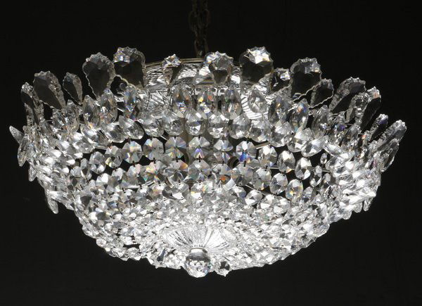 Schonbek 8-light crystal ceiling fixture (1 of 1)