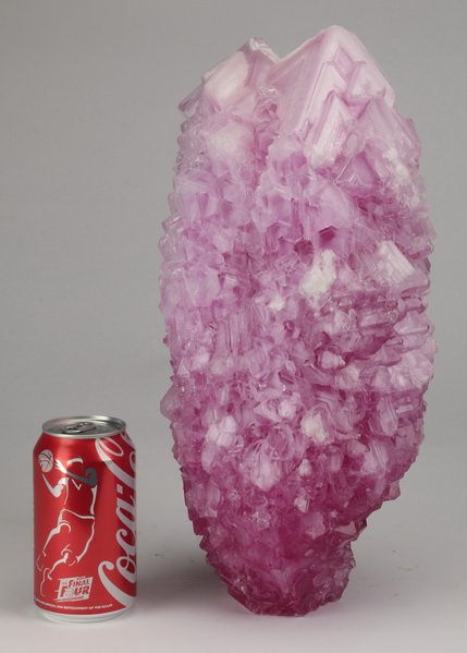 Rose quartz crystal specimen, 14"h (1 of 2)