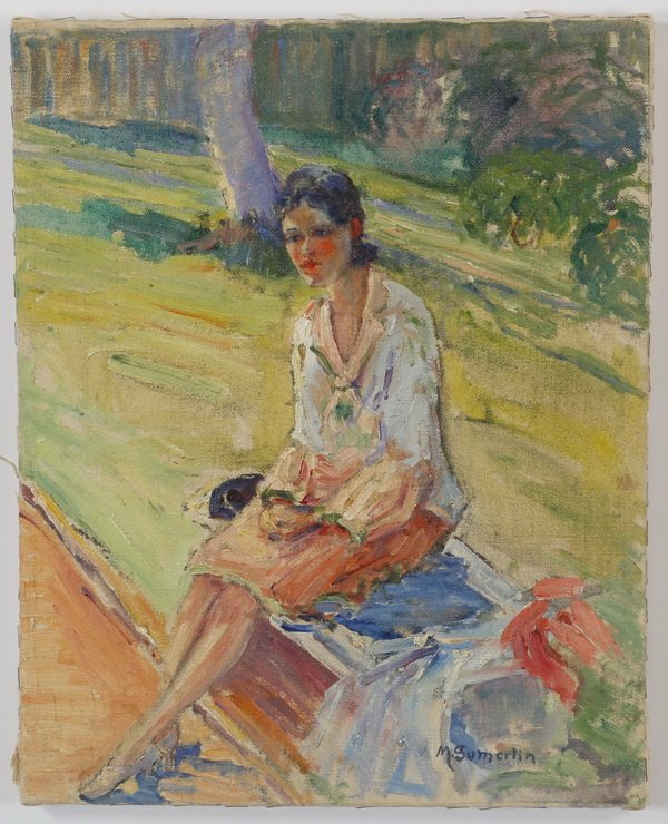 (2) Early 20th c. oil on canvas paintings (1 of 4)