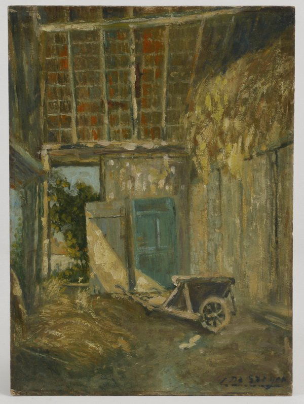 19th c. French oil on board, signed (1 of 1)