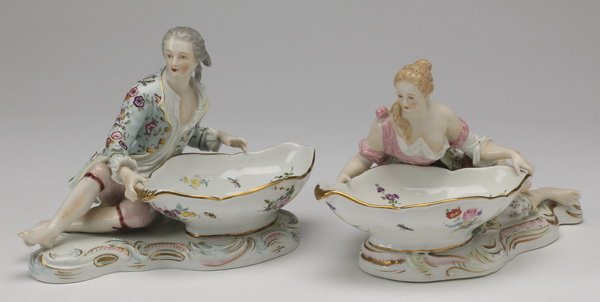 19th c.Continental figural sweet meat dishes (1 of 5)