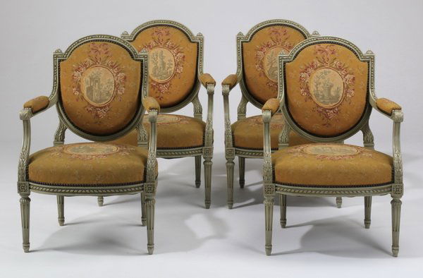 (4) Early 20th c. French armchairs (1 of 5)