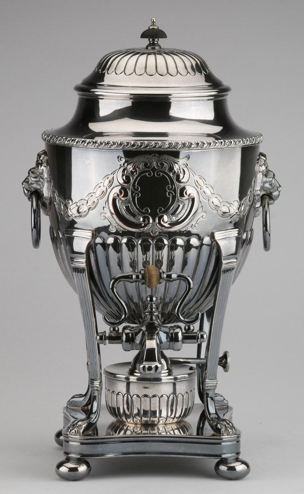 Silverplate coffee urn and coffee warmer (1 of 8)