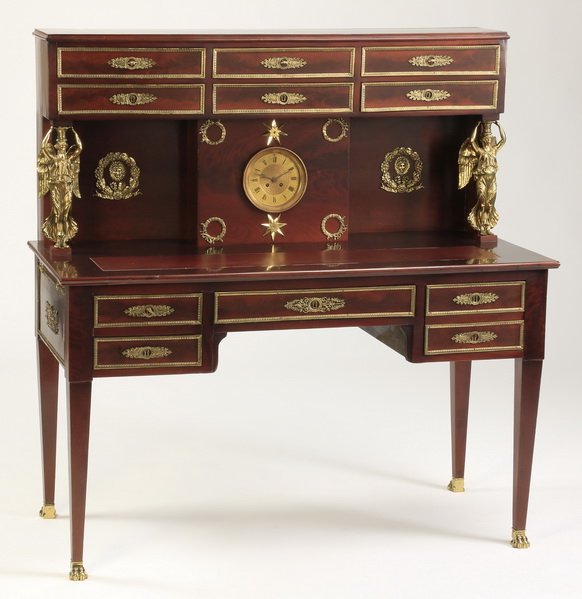 19th c. French mahogany writing desk (1 of 4)