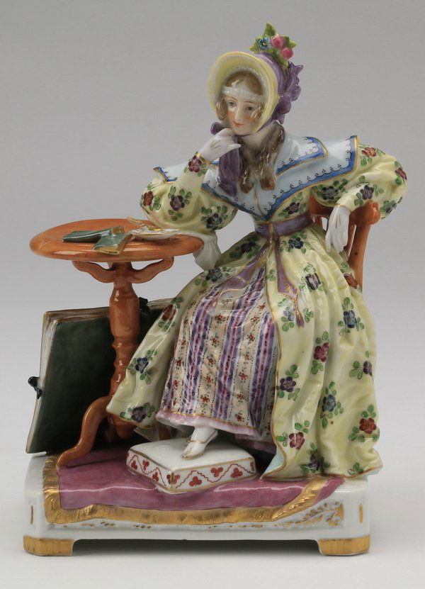 Sevres-style porcelain figurine, 9"h (1 of 7)
