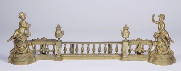 19th c. bronze fire fender (1 of 3)