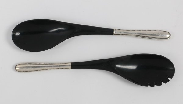 Salad serving set with sterling handles (1 of 1)
