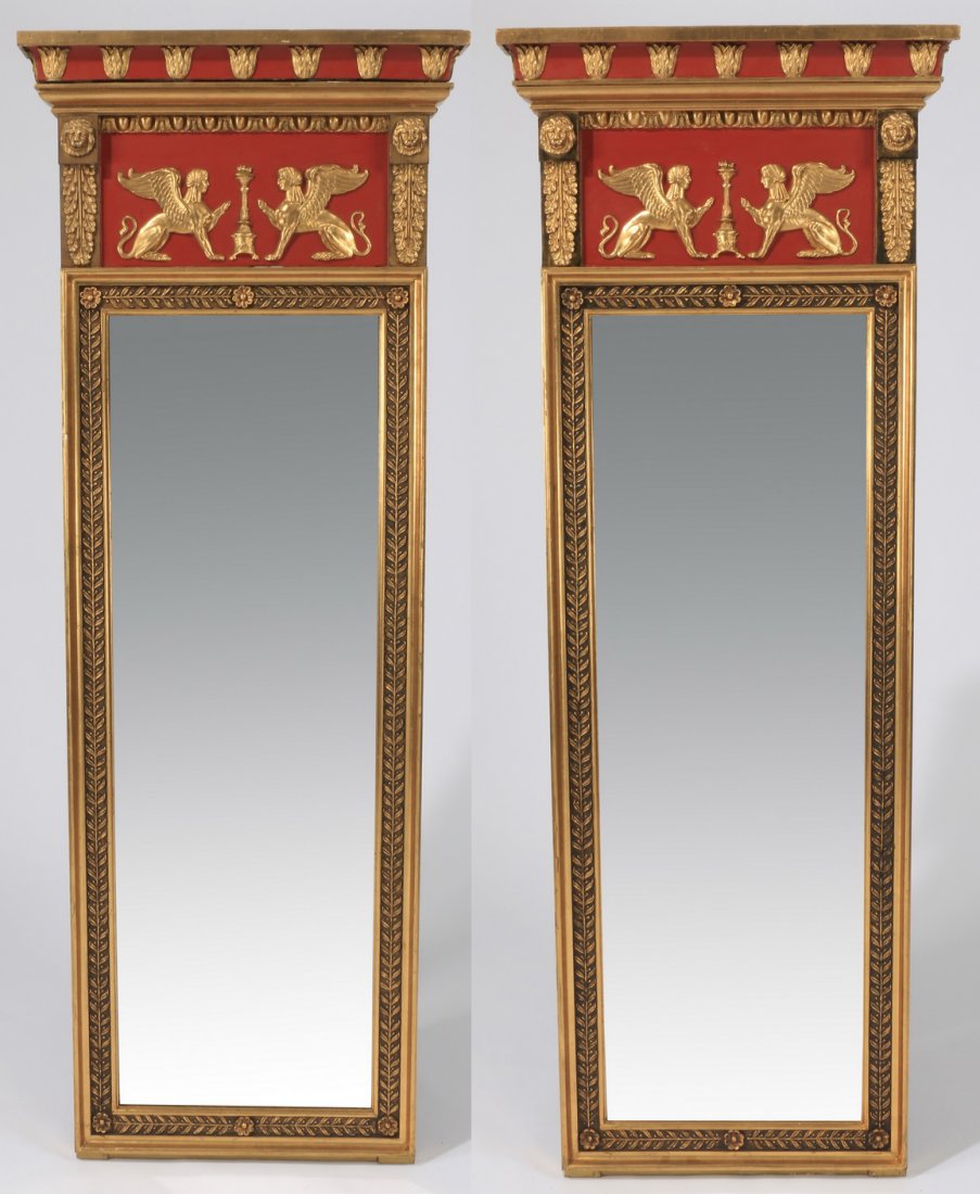 (2) Neoclassical style mirrors, 77"h (1 of 2)