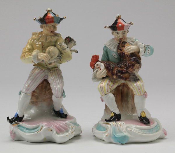 (2) 19th c. Sitzendorf figurines, marked (1 of 7)