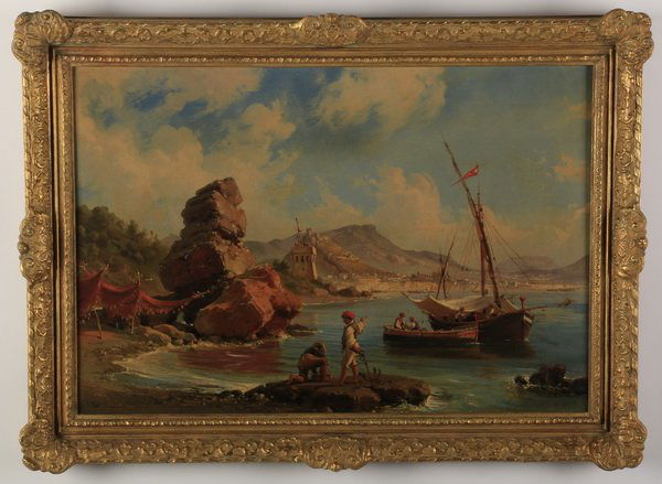 19th c. Italian O/c coastal scene (1 of 4)