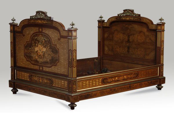 19th c. French Empire inlaid day bed (1 of 9)