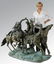 Oversized bronze figural sculpture, signed