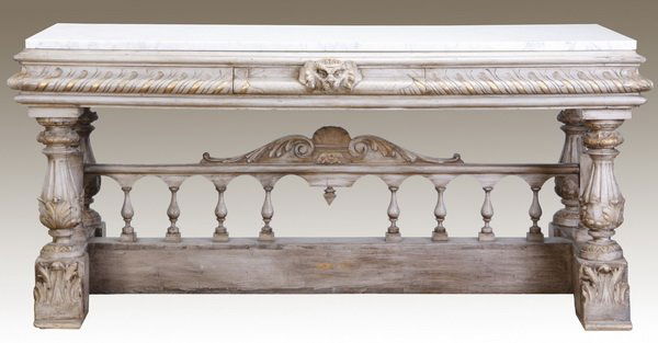 19th c. French marble top table (1 of 6)