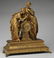19th c. Continental gilt bronze figural clock
