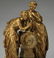 19th c. Continental gilt bronze figural clock - 2