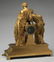 19th c. Continental gilt bronze figural clock - 4