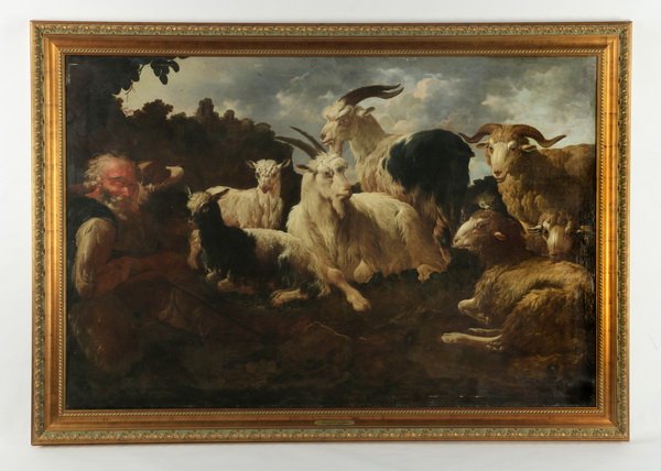 18th c. Continental O/c, attr to Philipp Roos (1 of 5)