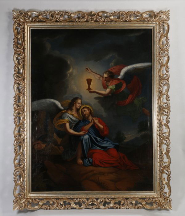 Oversized Italian oil on canvas, 19th century (1 of 3)
