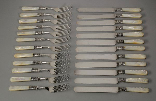 24-Piece sterling and MOP flatware set (1 of 2)