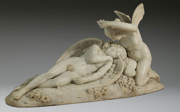 19th c. Continental marble sculpture, 42"w (1 of 8)