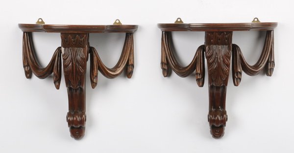 (2) Carved wall brackets (1 of 4)