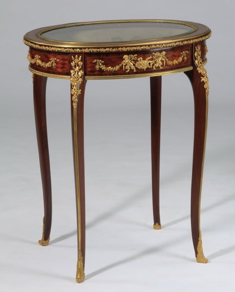 19th c. French ormolu mounted display table (1 of 5)
