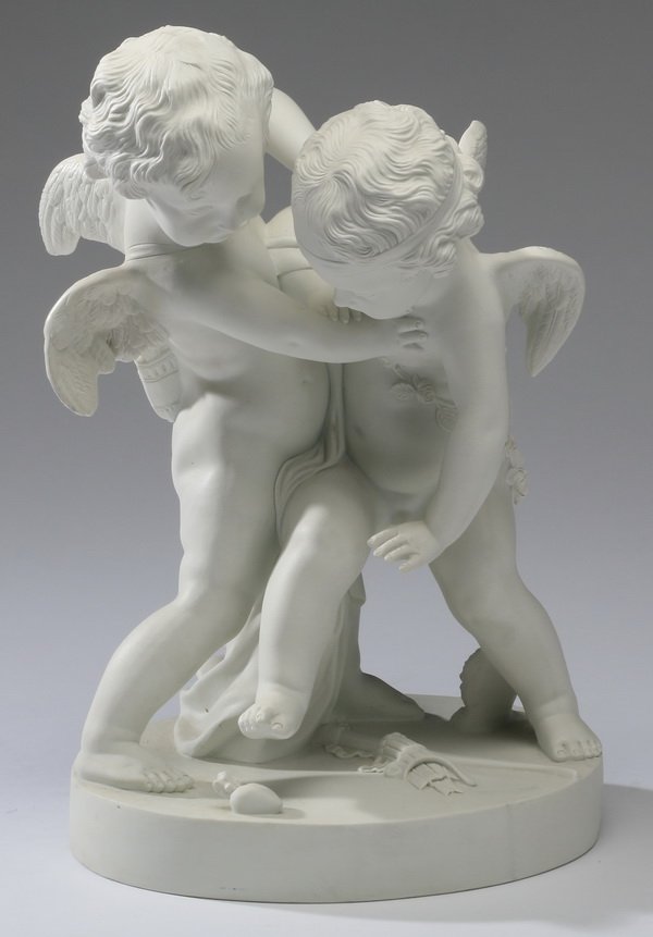 19th c. French bisque figurine, after Pigalle (1 of 7)