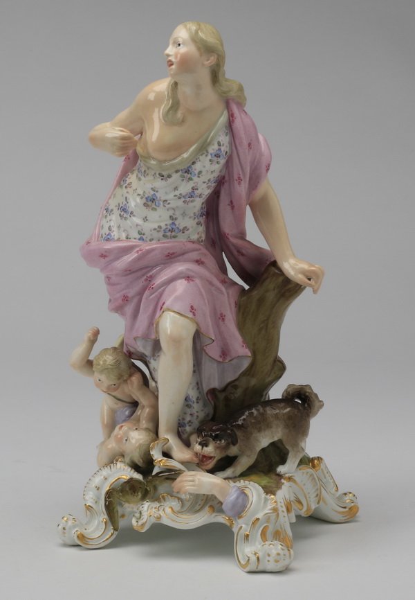 19th c. Meissen porcelain grouping, marked (1 of 7)