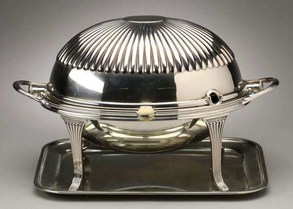 (2) Silver plate serving pieces (1 of 3)