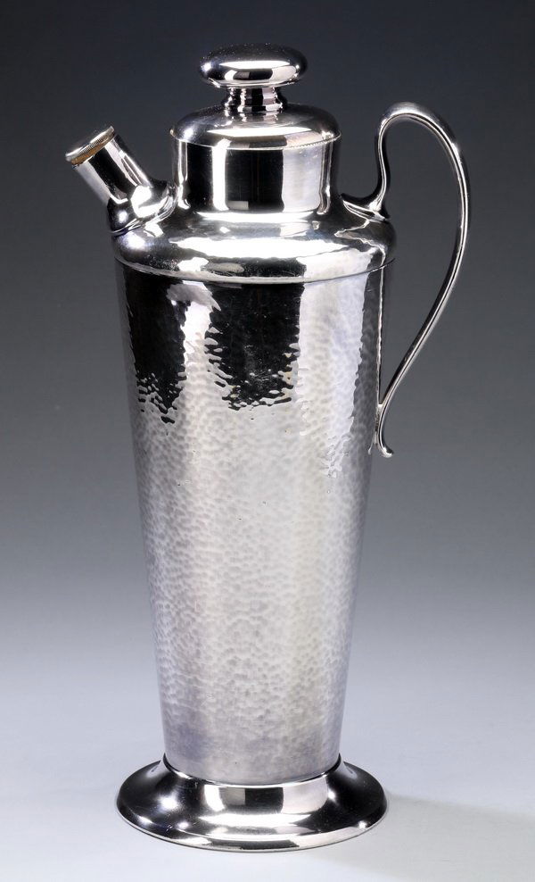 Silver plate 'pitcher' cocktail shaker, 14"h (1 of 3)