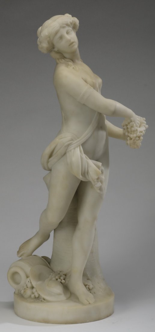 19th c. Continental marble sculpture, 30"h (1 of 6)
