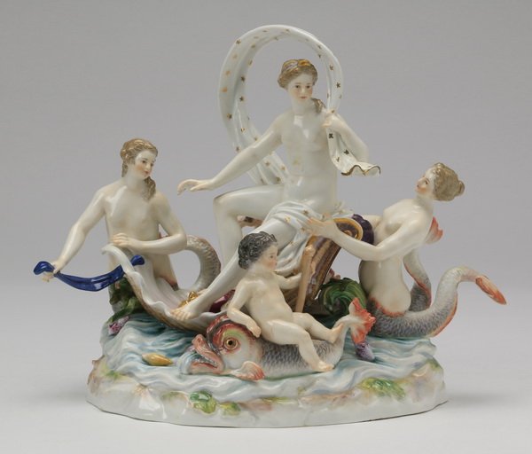 Meissen porcelain group, 19th c., marked (1 of 7)