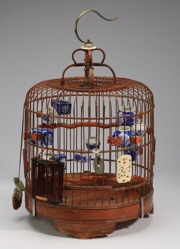 Chinese birdcage with miniature containers (1 of 9)