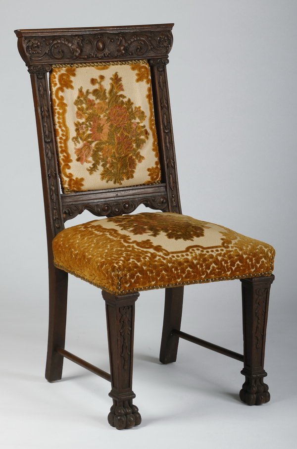 Italian carved side chair, late 19th c. (1 of 1)