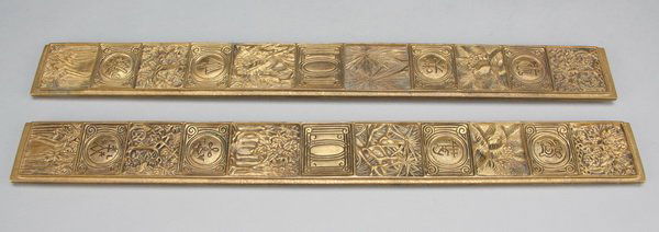 Gilt bronze desk blotter holders (1 of 4)