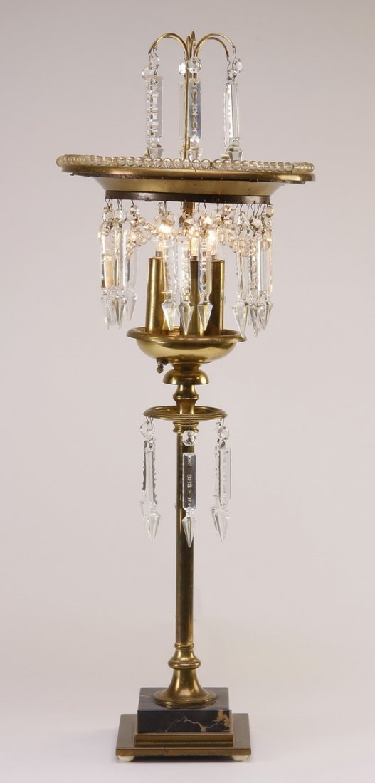 Crystal table lamp with marble base (1 of 2)