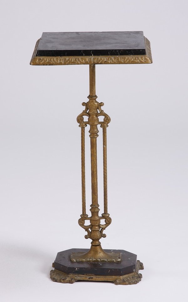 Early 20th c. bronze and marble pedestal (1 of 3)