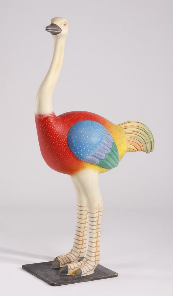 55"h figural sculpture, artist signed (1 of 3)