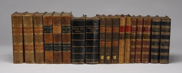 (18) Assorted 19th c. leather bound books (1 of 1)