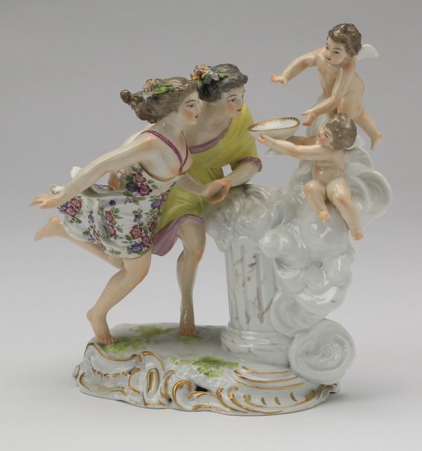 19th c. German porcelain figural grouping (1 of 7)