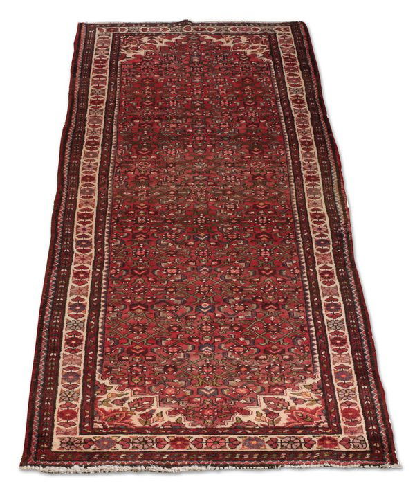 Hand knotted Indo Persian wool runner, 4 x 10 (1 of 6)