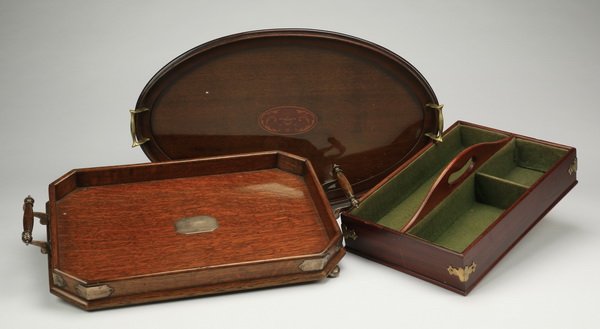 (3) English wooden serving trays (1 of 1)