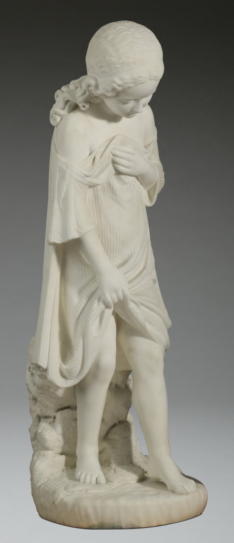 19th c. Continental marble sculpture, 35"h (1 of 7)