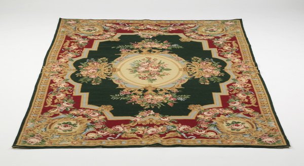 Portuguese inspired needlepoint rug, 6' x 4' (1 of 5)