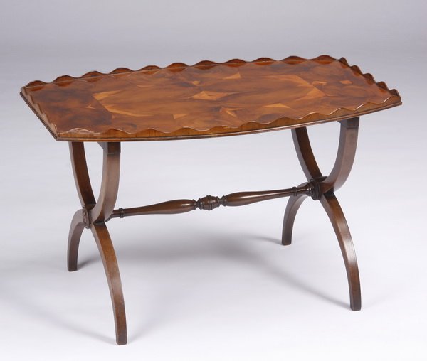 English yew and oyster wood table (1 of 2)