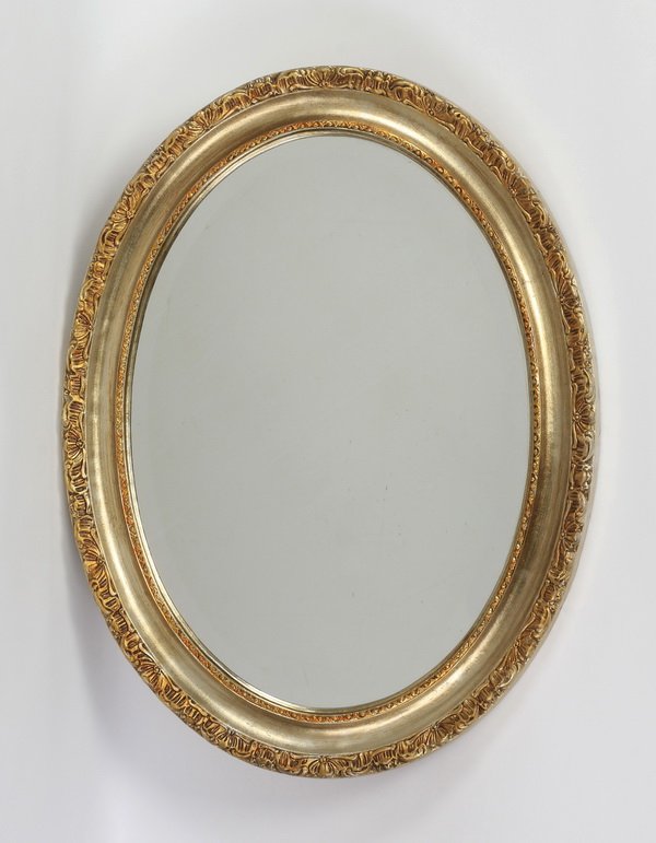 Italian beveled mirror with carved frame (1 of 1)